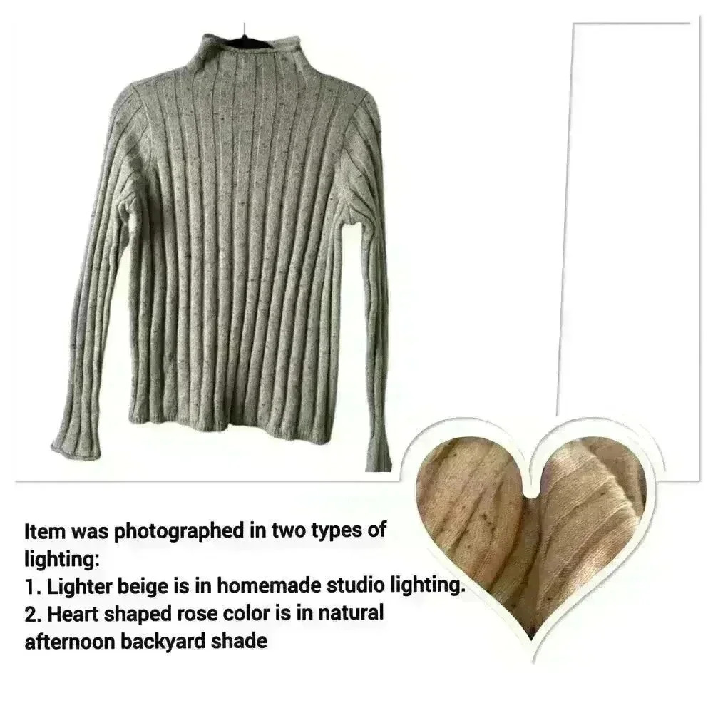 Madewell PINKISH BEIGE Donegal Evercrest Turtleneck Sweater‎ Women's Small